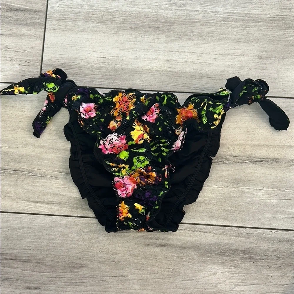 ROSAPOIS lace floral bikini swim bottoms size 2